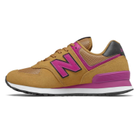 Женские кроссовки New Balance 574 коричневые с розовым
