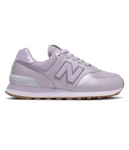 New Balance женские кроссовки 574 фиолетовые кожаные