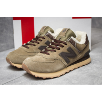Кроссовки New Balance 574 зимние коричневые