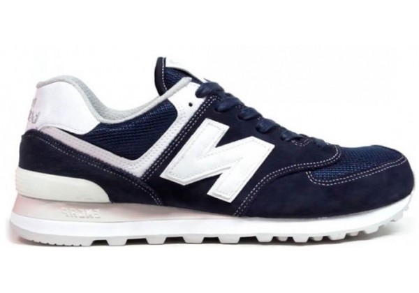 New Balance мужские кроссовки 574 темно-синие с белым
