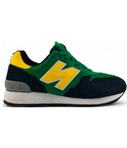 Мужские кроссовки New Balance 574 зеленые с желтым