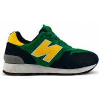 Мужские кроссовки New Balance 574 зеленые с желтым