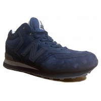 Мужские кроссовки New Balance 574 замшевые синие