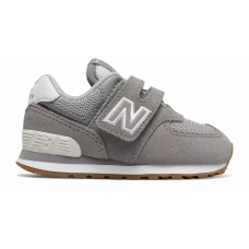  Детские кроссовки New Balance 574 Hook and Loop серые