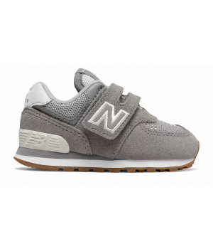  Детские кроссовки New Balance 574 Hook and Loop серые