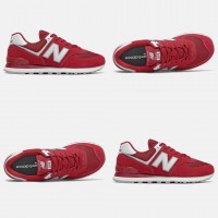 New Balance 574 Красно-белые