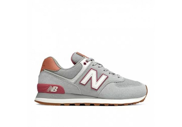 New Balance женские кроссовки 574 серый с красным