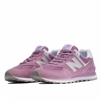 New Balance женские кроссовки 574 фиолетовые с белым