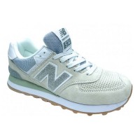 Кроссовки New Balance 574 Classic зеленые с голубым