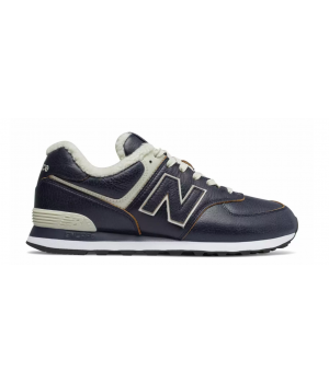 Кроссовки New Balance 574 кожаные темно-синие