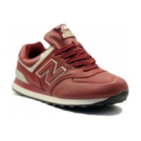 Кроссовки New Balance 574 Classic бордовые с белым 