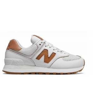 New Balance мужские кроссовки 574 бело-коричневые