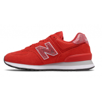 New Balance кроссовки 574 Animal Print красные
