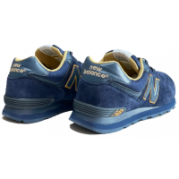 Кроссовки New Balance 574 темно-синие замшевые