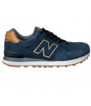 Кроссовки New Balance 574 синие с коричневым