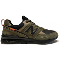 Кроссовки New Balance 574 хаки с черным
