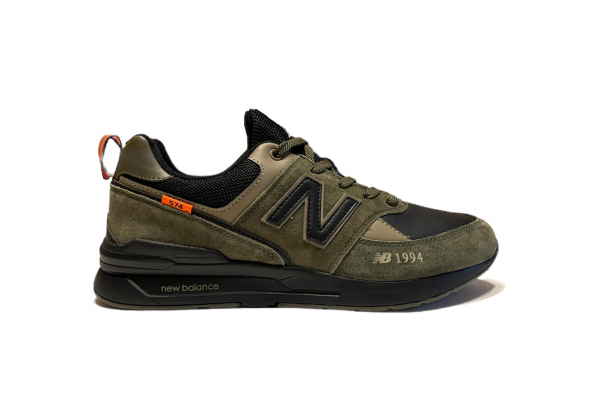 Кроссовки New Balance 574 хаки с черным