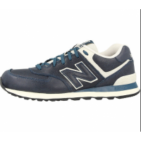 Кроссовки New Balance 574 Classic Сине-белые кожаные