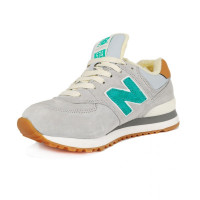 New Balance женские кроссовки 574 Серо-зеленые